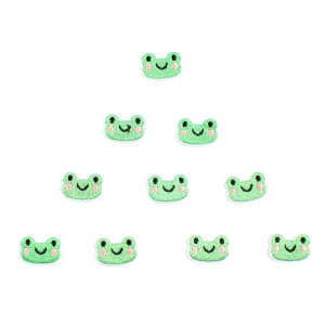 Cute Frog Iron-On Patch Set (10-Pack) | Kids' Applique