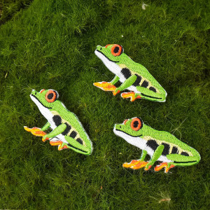 Écusson Grenouille Tropicale Thermocollant – Appliqué Brodé