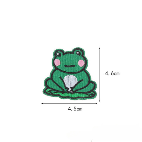 Patch Grenouille Mignonne en Méditation | Écusson Zen Thermocollant
