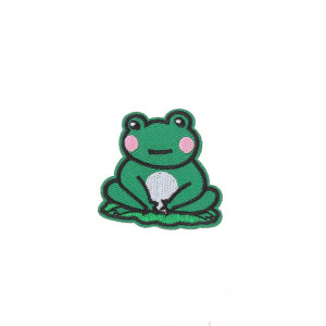 Patch Grenouille Mignonne en Méditation | Écusson Zen Thermocollant