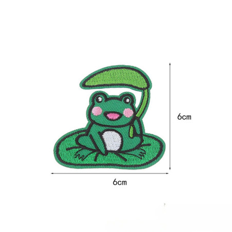 Patch Thermocollant Grenouille & Lotus | Cadeau Original 6cm