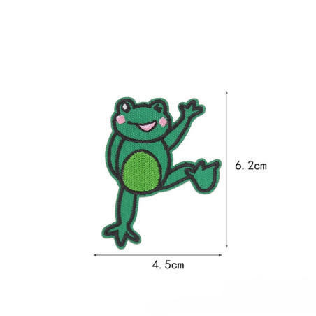 Dancing Frog Iron-On Patch | Cute Embroidered Gift Idea