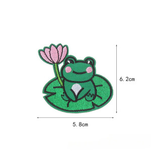 Écusson Thermocollant Grenouille Mignonne sur Nénuphar