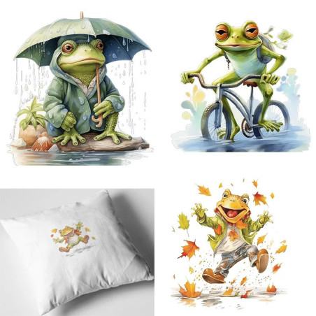 Patches Thermocollants Grenouille | Lot de 9 pour T-Shirts DIY
