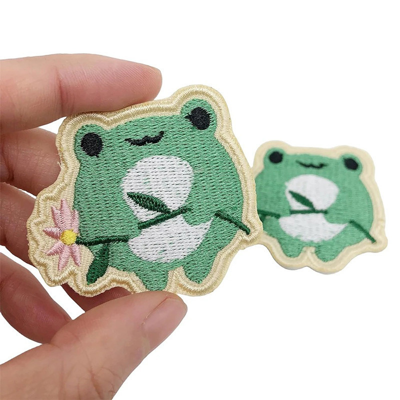 Écusson Grenouille & Sakura Thermocollant | Cadeau Original
