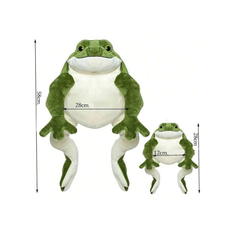 Peluche Grenouille Réaliste | Doudou Mignon & Doux Idée Cadeau