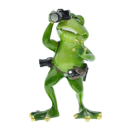 Figurine Grenouille Voyageuse | Statue Grenouille Photographe