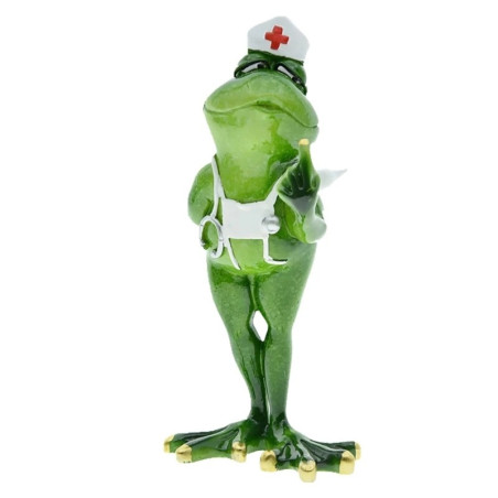Figurine Grenouille Infirmière | Déco Médicale & Idée Cadeau