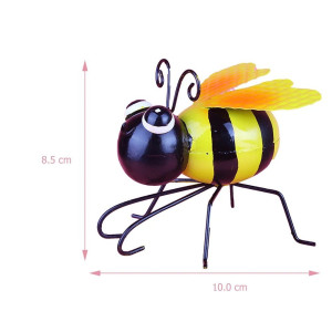 Déco Jardin Abeille Rigolote | Ornement Mignon en Métal Peint