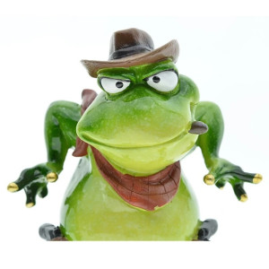 Figurine Grenouille Cowboy | Cadeau Déco Original Far West