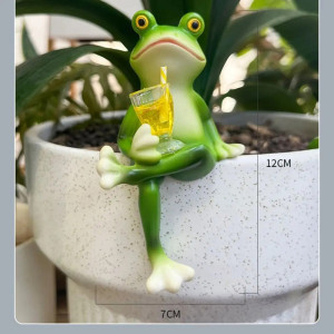 Figurine Grenouille Cocktail Amusante | Déco Jardin & Intérieur