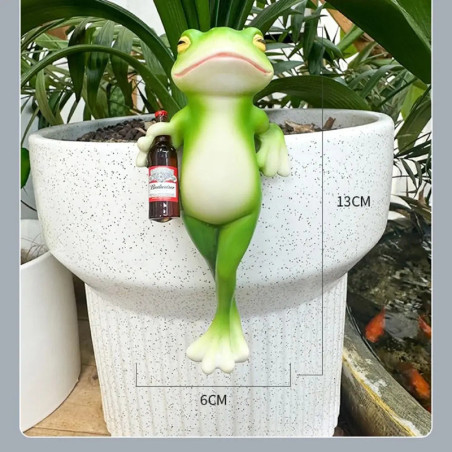 Funny Beer Frog Figurine | Unique Happy Hour Home Decor Gift
