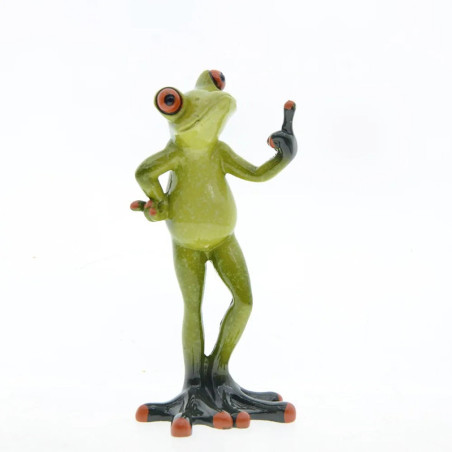 Statue Grenouille Doigt d'Honneur | Cadeau Déco Original