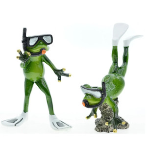 Figurine Grenouille Plongeuse Amusante | Cadeau Déco Original