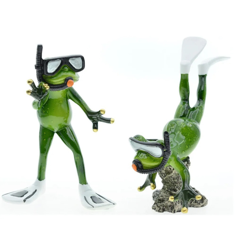 Figurine Grenouille Plongeuse Amusante | Cadeau Déco Original