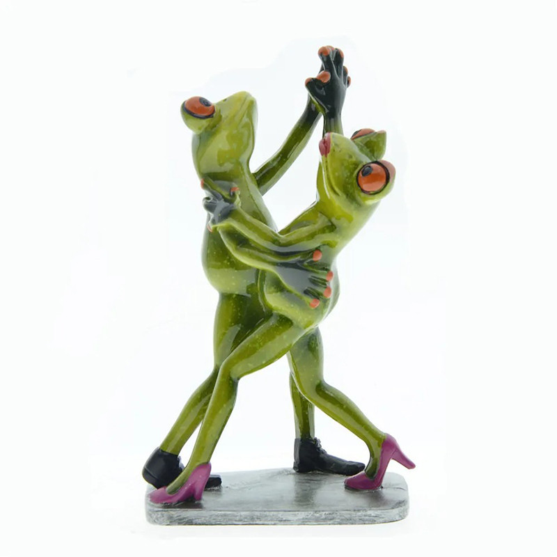 Figurine Couple Grenouilles Danseuses | Déco Romantique & Drôle