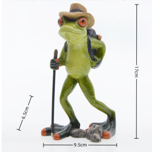Figurine Grenouille Randonneuse Drôle | Déco Jardin & Maison