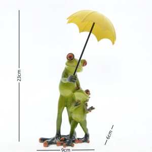 Figurine Famille Grenouille sous la Pluie | Déco & Cadeau Original