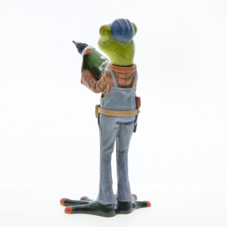 Figurine Grenouille Bricoleuse Amusante | Déco Jardin & Maison