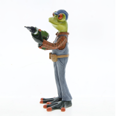 Figurine Grenouille Bricoleuse Amusante | Déco Jardin & Maison
