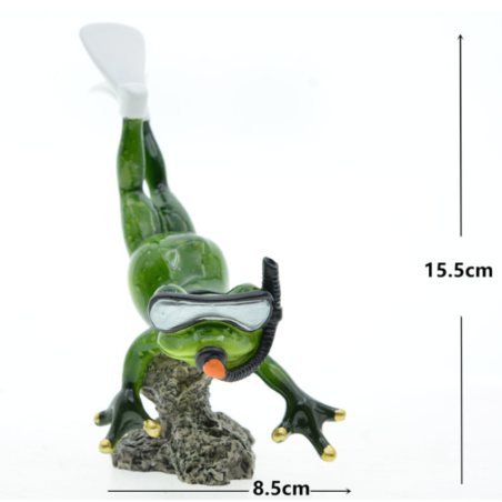 Figurine Grenouille Plongeuse Amusante | Cadeau Déco Original