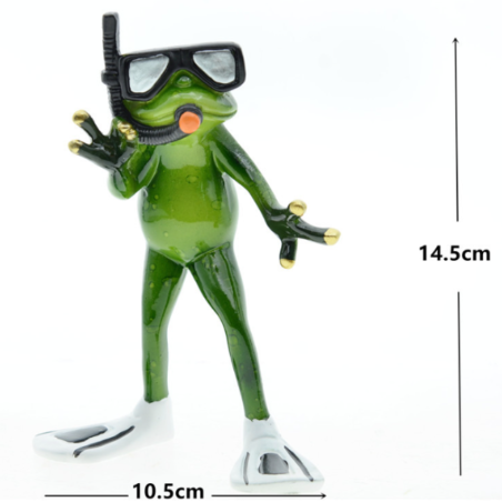 Figurine Grenouille Plongeuse Amusante | Cadeau Déco Original