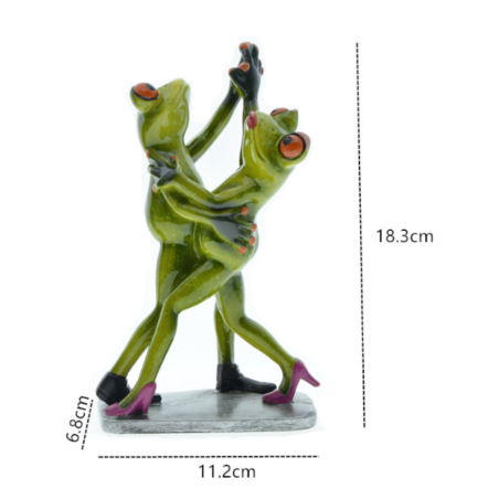 Figurine Couple Grenouilles Danseuses | Déco Romantique & Drôle