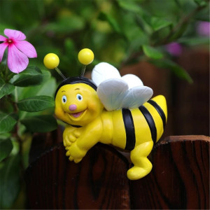 Funny Bee Pot Huggers - Set of 2 | Cute Garden Decor Gift