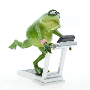 Figurine Grenouille sur Tapis de Course | Déco & Cadeau Sport
