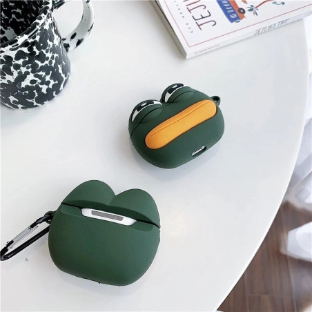 Coque AirPods Grenouille : Étui Silicone Drôle & Anti-Chocs