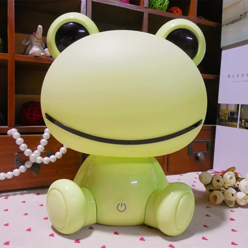Veilleuse LED Grenouille Mignonne – Rose ou Verte – Lampe Enfant