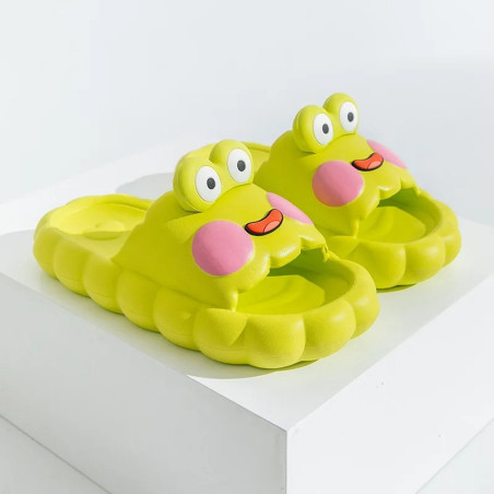 Claquettes Grenouille Nuage | Chaussons Mignons & Cadeau Geek