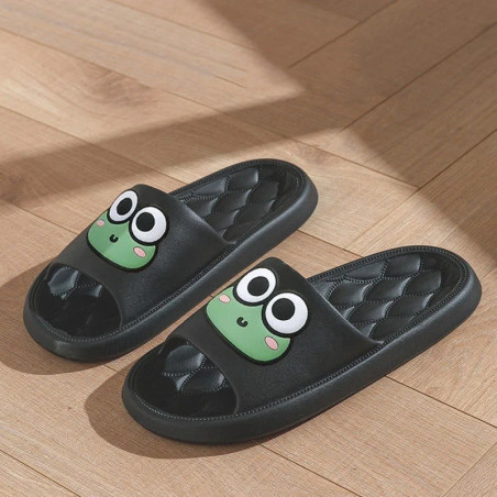 Chaussons Grenouille Souriante | Cadeau Mignon pour Femme & Homme