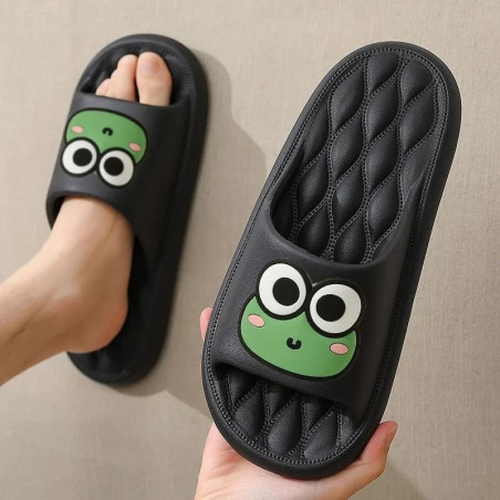Chaussons Grenouille Souriante | Cadeau Mignon pour Femme & Homme