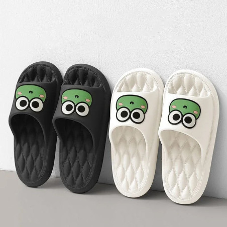Chaussons Grenouille Souriante | Cadeau Mignon pour Femme & Homme