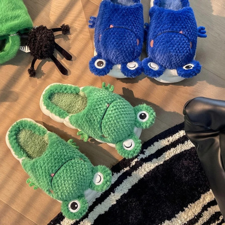 Chaussons Grenouille Mignons | Pantoufles Peluche | 1001abeilles