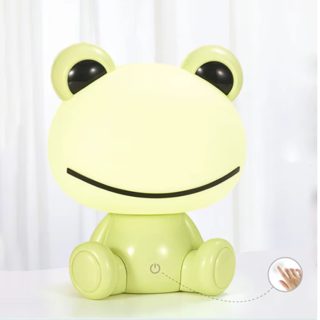 Veilleuse LED Grenouille Mignonne – Rose ou Verte – Lampe Enfant