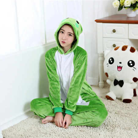 Kigurumi Grenouille Douillet | Pyjama Mignon & Drôle en Flanelle