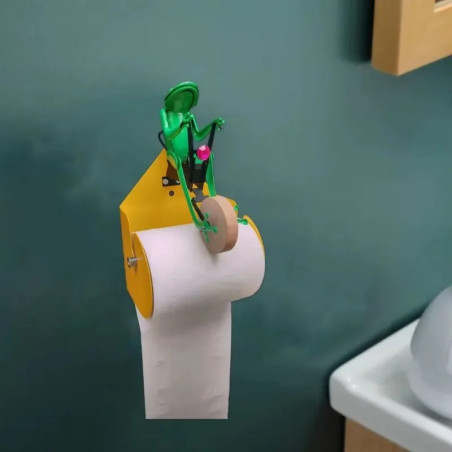 Porte-Papier Toilette Grenouille à Vélo | Déco Originale