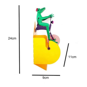 Porte-Papier Toilette Grenouille à Vélo | Déco Originale