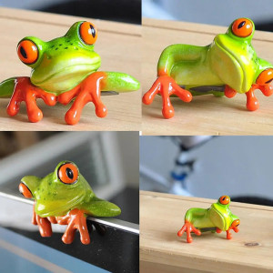 Figurine Grenouille Résine 3D Amusante | Déco Tropicale