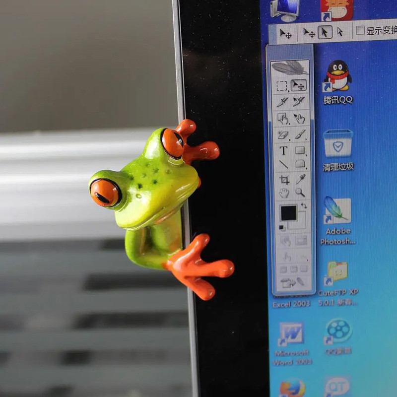 Figurine Grenouille Résine 3D Amusante | Déco Tropicale