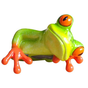 Figurine Grenouille Résine 3D Amusante | Déco Tropicale