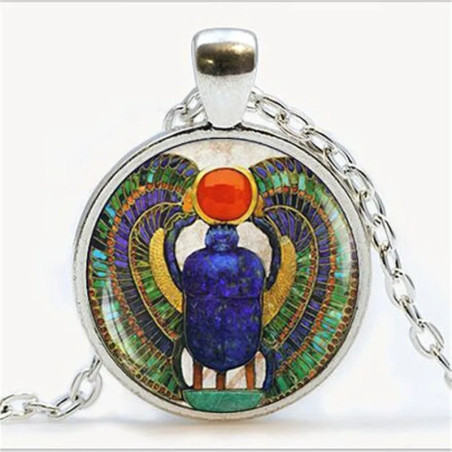 Skarabäus Halskette Heilige Sonne – Mystischer Ägyptischer Schmuck