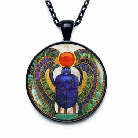 Collana Scarabeo Sole Sacro – Gioiello Egizio Mistico