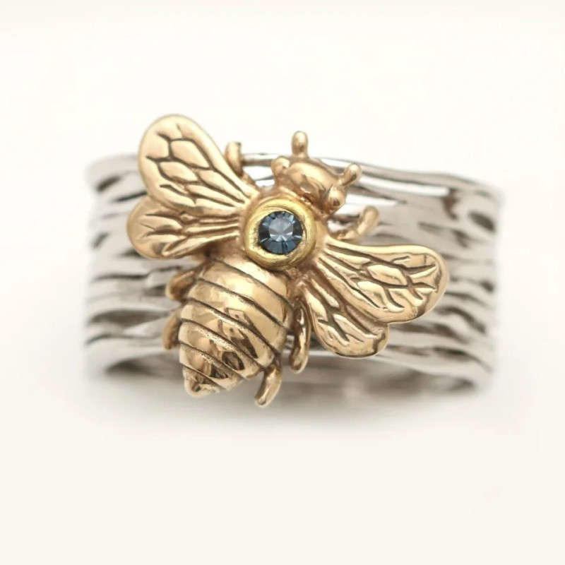 Bague Abeille Vintage Éclat Royal | Bijoux Abeille Élégants