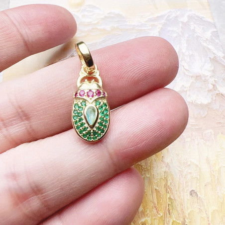 Pendentif Scarabée Égyptien | Argent 925 & Pierres Fines