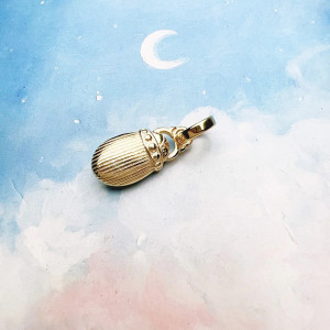 Pendentif Scarabée Égyptien | Argent 925 & Pierres Fines