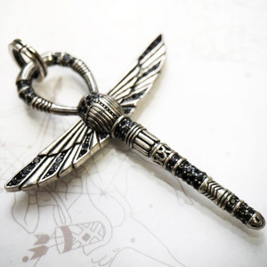 Pendentif Ankh Scarabée Argent 925 | Bijou Égyptien Unique