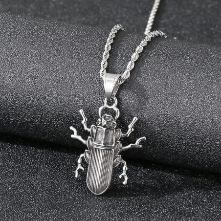 Skarabäus Halskette Antiksilber | Minimalistischer Schmuck